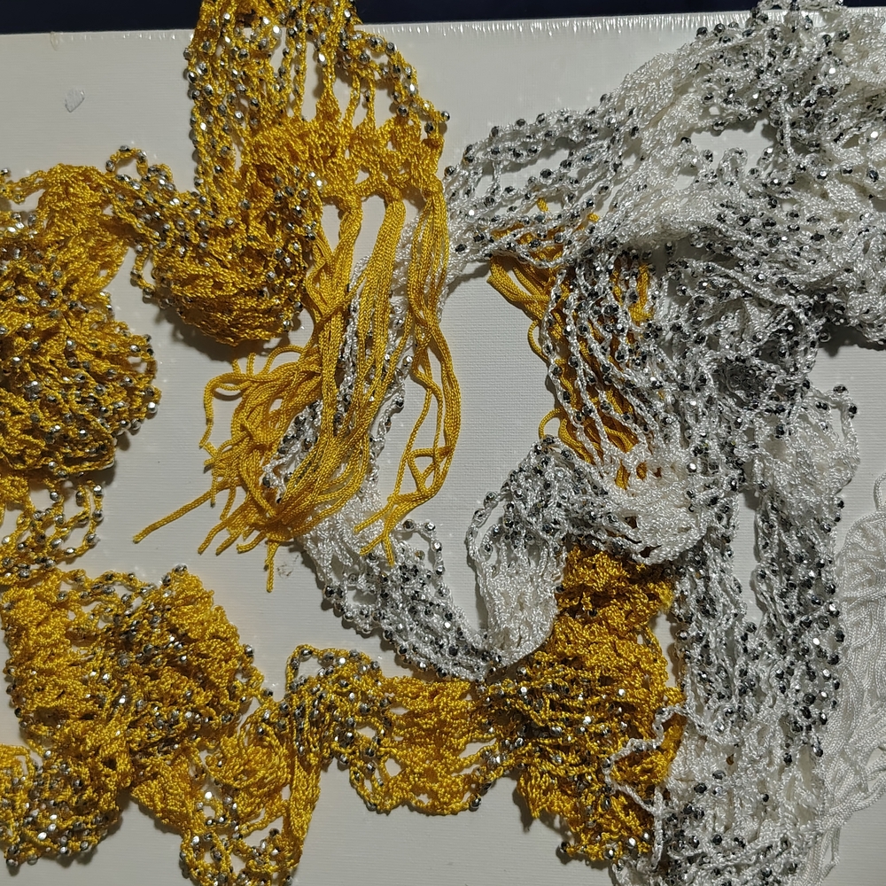 BEADED METALLIC SCARFS, They Both Come As A Bundle 💯 😏🔥